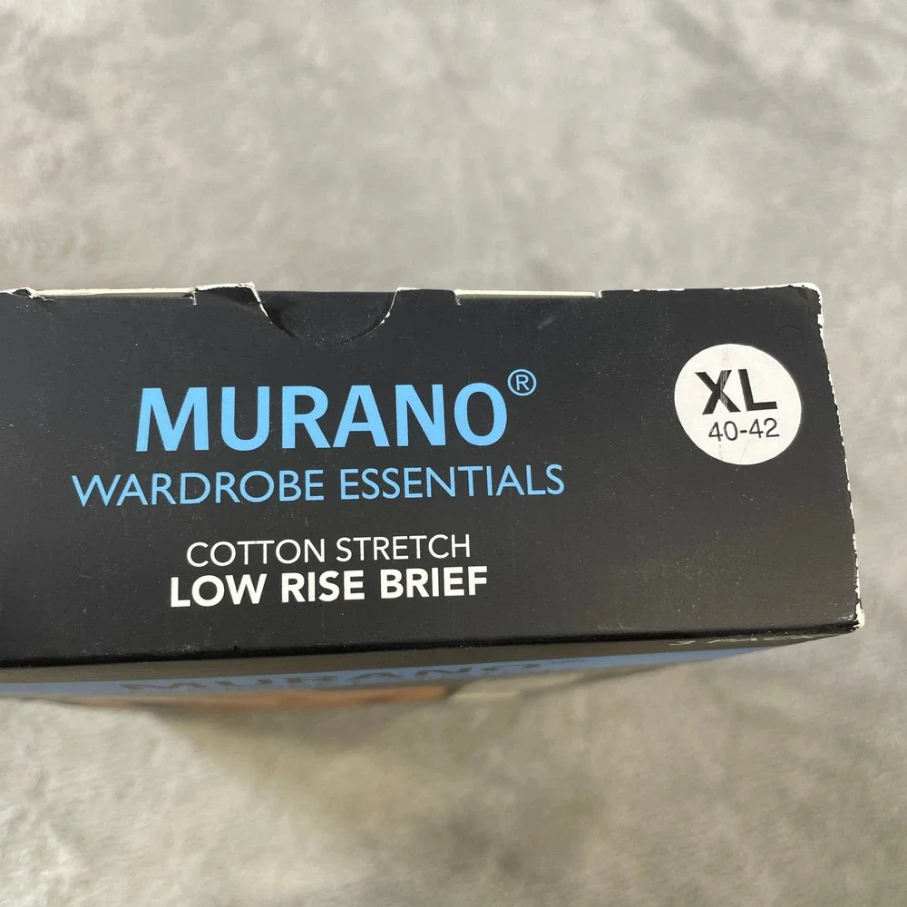 Murano Wardrobe‎ Essentials Low Rise Brief 3 Pack Mens XL 40-42 Cream Stretch